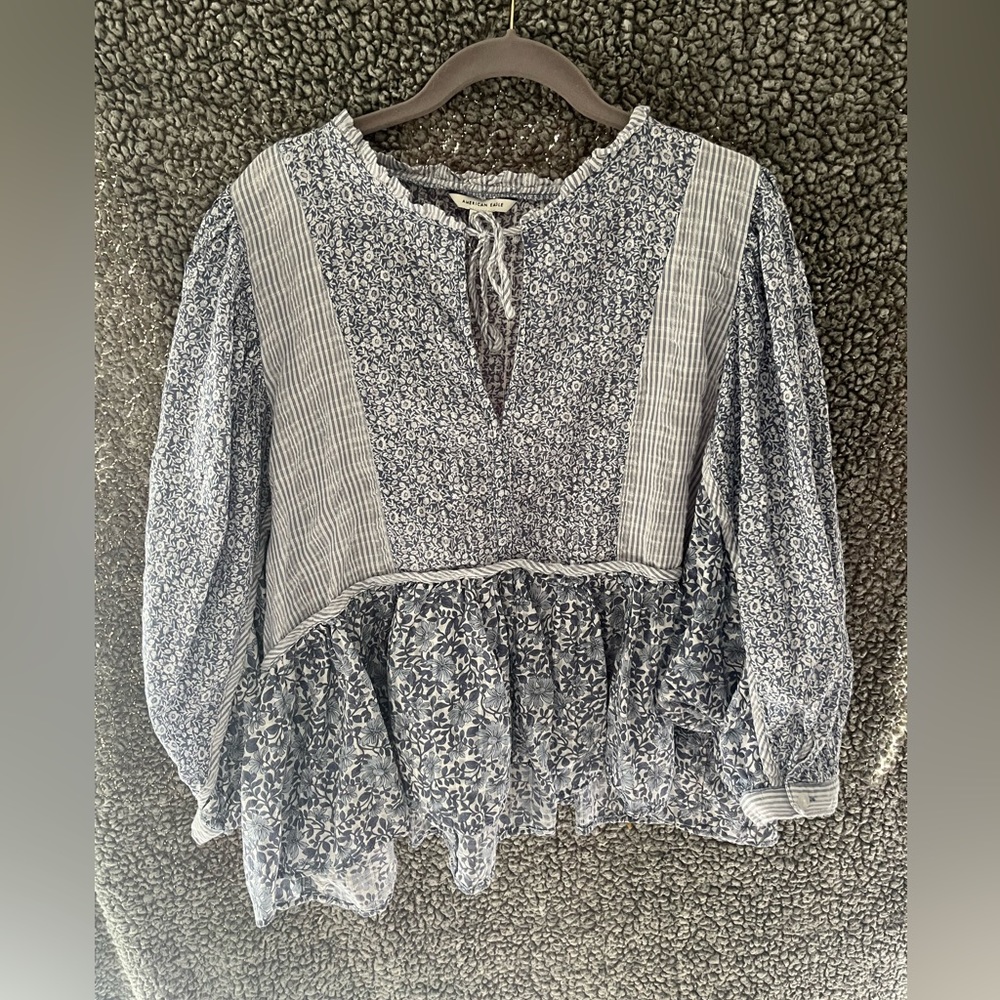 American Eagle - Blue Blouse